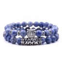 Bracelet en perles avec hibou 2 pcs 10