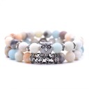 Bracelet en perles avec hibou 2 pcs 12