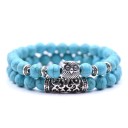 Bracelet en perles avec hibou 2 pcs 3