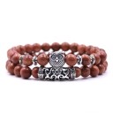 Bracelet en perles avec hibou 2 pcs 7