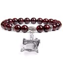 Bracelet en perles de grenat 12