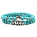 Bracelet en perles pour femmes 2 pcs H98 6