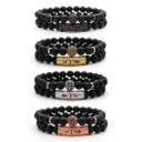 Bracelet en perles pour femmes 2 pièces 1