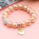 Bracelet en perles pour femmes avec cœur H350 5