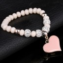 Bracelet en perles pour femmes avec cœur H351 11