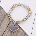 Bracelet en perles pour femmes avec cœur H351 8