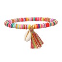Bracelet en perles pour femmes avec coquillage 7