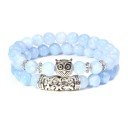 Bracelet en perles pour femmes avec hibou 2 pièces 1