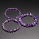 Bracelet en perles pour femmes en améthyste 2