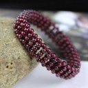 Bracelet en perles pour femmes en grenat 2