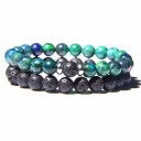Bracelet en perles pour homme 2 pcs H593 10