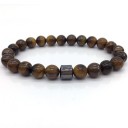 Bracelet en perles pour homme avec hématite 8