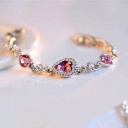 Bracelet en pierres pour femmes avec cœurs 3