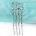 Bracelet en pierres pour femmes avec cœurs 1