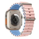 Bracelet en silicone 42 mm 44 mm 45 mm 49 mm pour Apple Watch Bracelet étanche avec boucle en titane Boucle réglable et fermeture multi-position 24