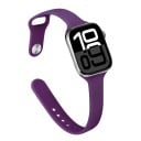 Bracelet en silicone fin pour Apple Watch S10 42 mm et 38 mm 40 mm 41 mm Léger respirant doux bracelet de rechange compatible 24