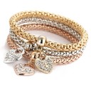 Bracelet féminin avec pendentifs 3 pièces 8