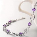 Bracelet femme avec cœurs et pierres 3