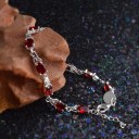 Bracelet femme avec pierres rouges 3