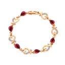 Bracelet femme cœur avec pierres 2