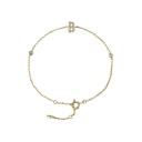 Bracelet femme lettre avec pierres 5