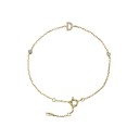 Bracelet femme lettre avec pierres 7