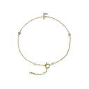 Bracelet femme lettre avec pierres 9