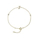 Bracelet femme lettre avec pierres 11