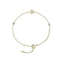 Bracelet femme lettre avec pierres 12