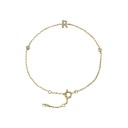 Bracelet femme lettre avec pierres 17