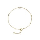 Bracelet femme lettre avec pierres 18
