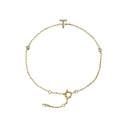 Bracelet femme lettre avec pierres 19