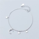 Bracelet Femme Lune avec Étoiles 3
