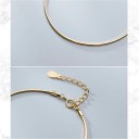 Bracelet lisse doré pour femme 5