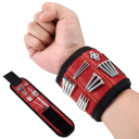 Bracelet magnétique pour vis et outils Ceinture ajustable pour le poignet pour les bricoleurs Support pour forets, clous et vis Outils 8