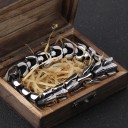 Bracelet massif pour homme avec dragon 4