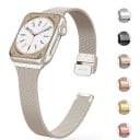 Bracelet milanais 42 mm pour Apple Watch Series 10 et 11 Bracelet en métal avec boucle fixe pour un ajustement et une fermeture Élégant 1