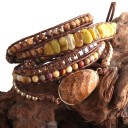 Bracelet multiple pour femmes avec perles H322 7
