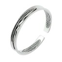 Bracelet ouvert en plume pour femme 4