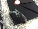 Bracelet ouvert femme serpent H413 3