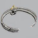Bracelet ouvert homme aigle 3