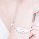 Bracelet ouvert pour femme avec feuille 2