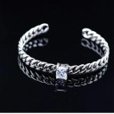 Bracelet ouvert pour femme avec pierre 2