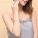 Bracelet ouvert pour femme avec plume 6