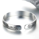 Bracelet ouvert pour femmes avec des fleurs 4