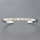 Bracelet ouvert pour femmes avec inscription H386 2