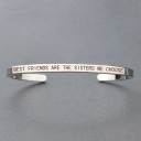 Bracelet ouvert pour femmes avec inscription H386 3