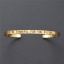 Bracelet ouvert pour femmes avec inscription H386 1