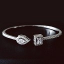 Bracelet ouvert scintillant pour femmes 2