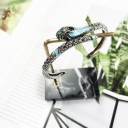 Bracelet ouvert serpent pour femme 3